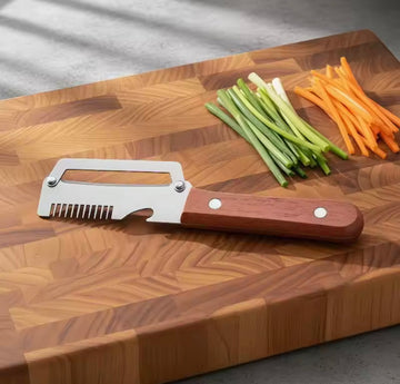 3-in-1 Stainless Steel Vegetable Peeler &amp; Scallion Shredder
