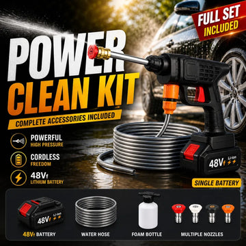 48V Rechargeable Cordless Pressure Washer Gun – 30 Bar Portable Car Wash &amp; Cleaning Machine