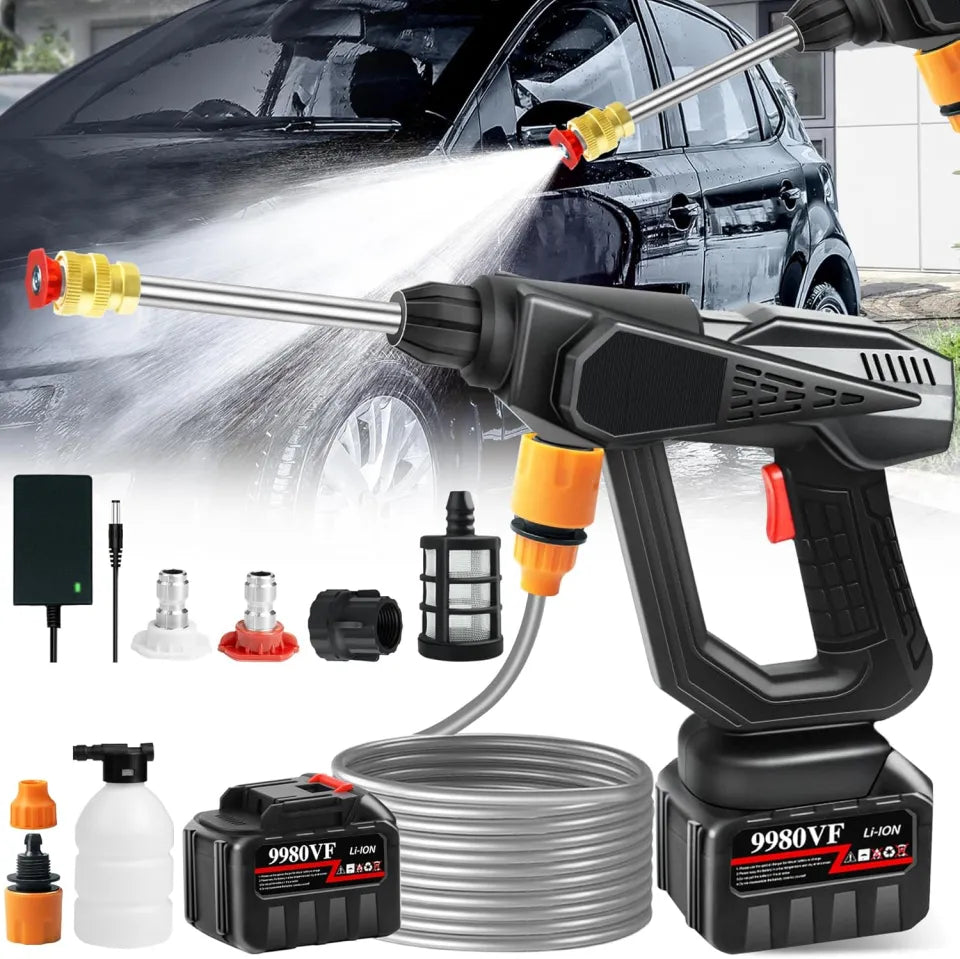 48V Rechargeable Cordless Pressure Washer Gun – 30 Bar Portable Car Wash &amp; Cleaning Machine