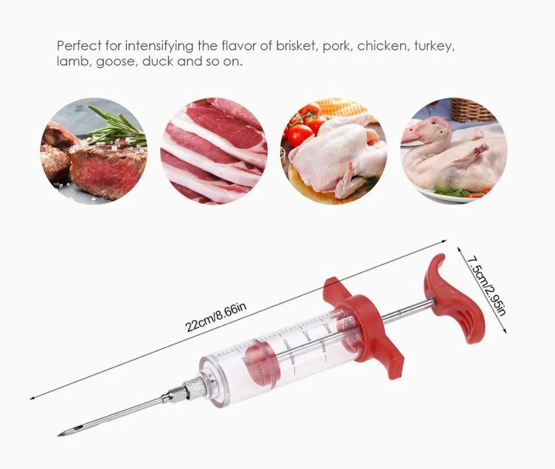 Stainless Steel BBQ Meat Marinade Injector