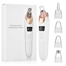 Electric Blackhead Remover Vacuum – Pore Cleaner with 5 Suction Heads