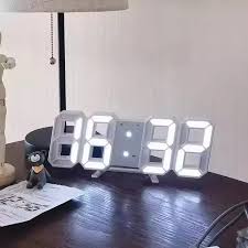 3D LED Digital Wall Clock with Alarm, Calendar &amp; Temperature Display