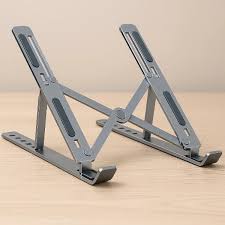 Premium Metal Laptop Stand – Portable &amp; Adjustable (Random Colors)