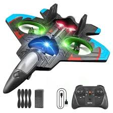 Remote Control Fighter Jet Aircraft with LED Lights – Rechargeable Toy