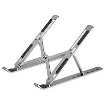 Premium Metal Laptop Stand – Portable &amp; Adjustable (Random Colors)