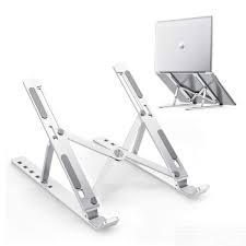 Premium Metal Laptop Stand – Portable &amp; Adjustable (Random Colors)